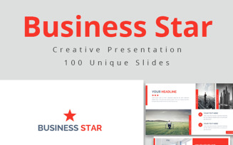 Business Star PowerPoint template