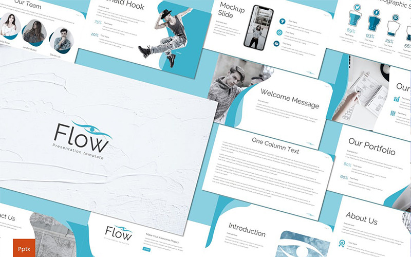 Flow PowerPoint template PowerPoint Template