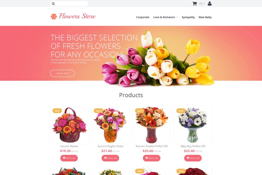 Flower Shop  Design for Floral Store sites MotoCMS