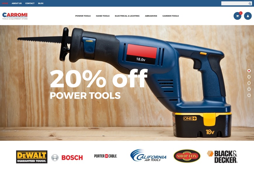 Hardware Store Template for Tools & Equipment site MotoCMS