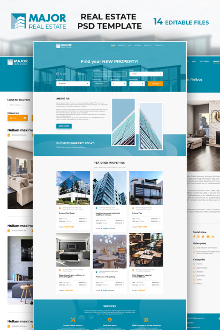 Template #86965 Estate Creative Webdesign Template - Logo template Preview