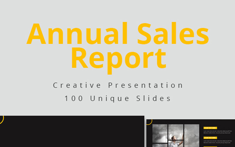 Annual Sales Report PowerPoint template PowerPoint Template