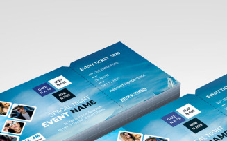 Blue Colours - Night Event Ticket - Corporate Identity Template