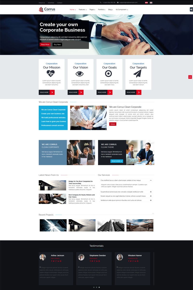 Corrus Template Joomla №86976