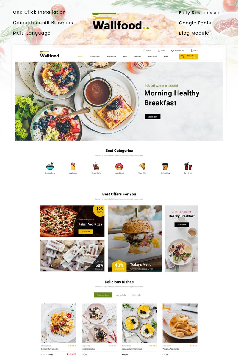 WallFood - Restaurant Store PrestaShop Theme