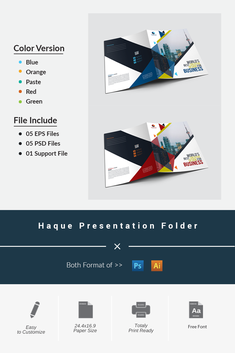 Haque Presentation Folder - Corporate Identity Template