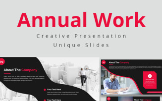 Annual Work PowerPoint template