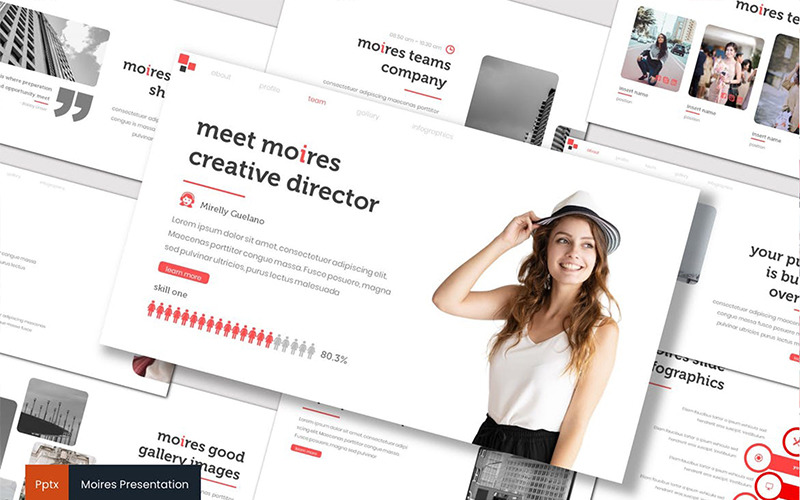 Moires PowerPoint template PowerPoint Template