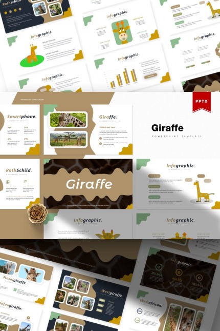 Template #87131 Giraffe Wildlife Webdesign Template - Logo template Preview