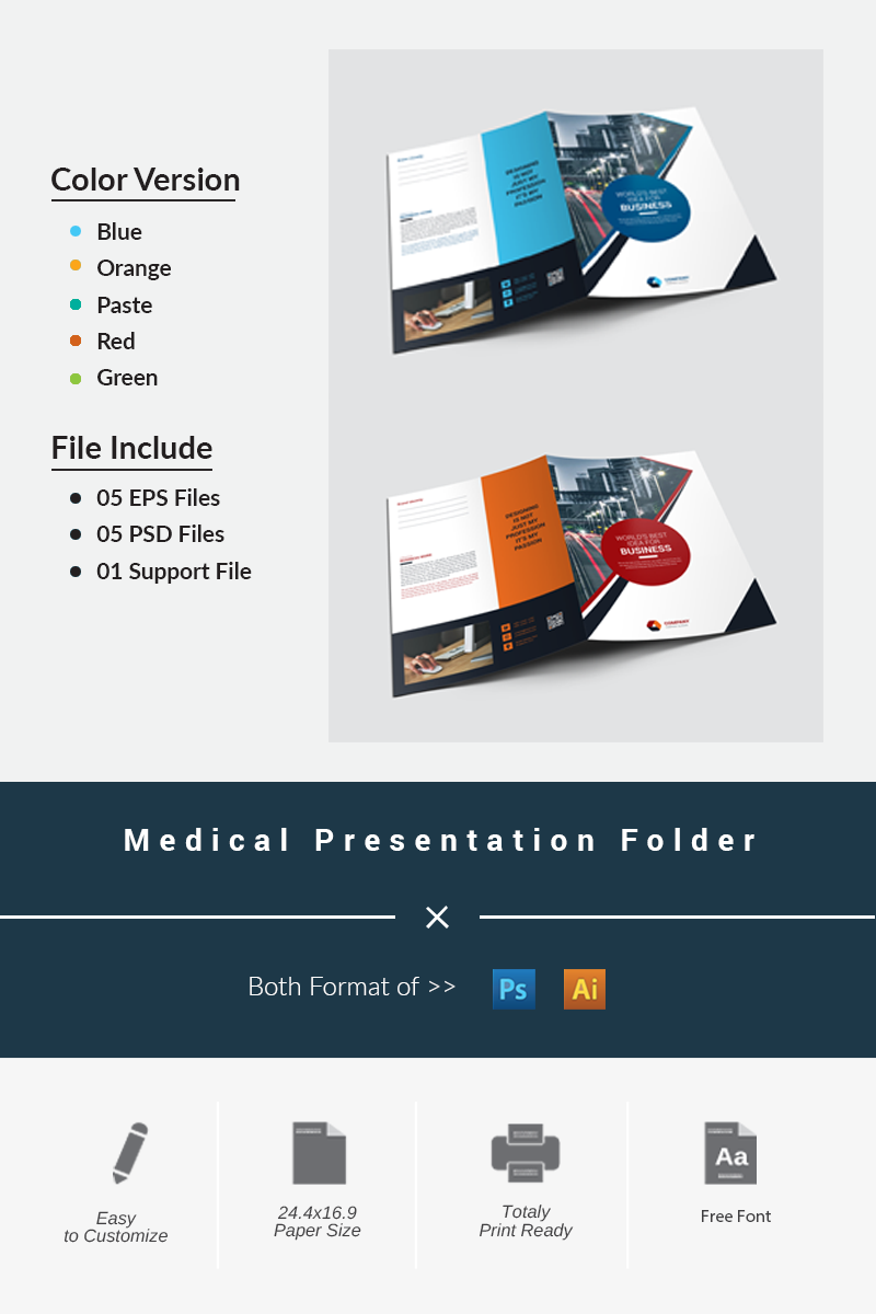 Medical Presentation Folder - Corporate Identity Template