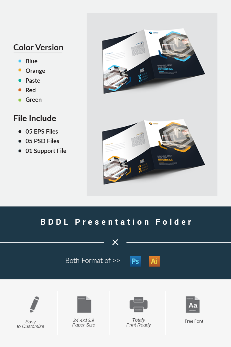 BDDL Presentation Folder - Corporate Identity Template
