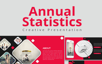 Annual Statistics PowerPoint template