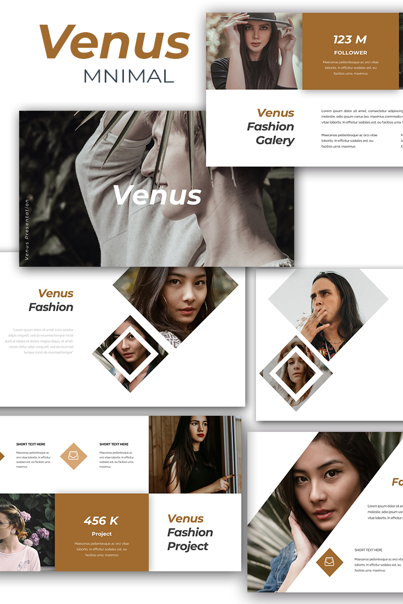 Responsivt Venus Minimal Keynote Template #87137 - skärmbild