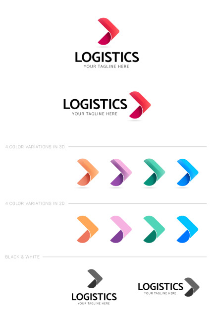 Template #87235 Logistics Logo Webdesign Template - Logo template Preview