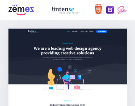Lintense Corporate - Web Design Agency Creative HTML Landing Page Template