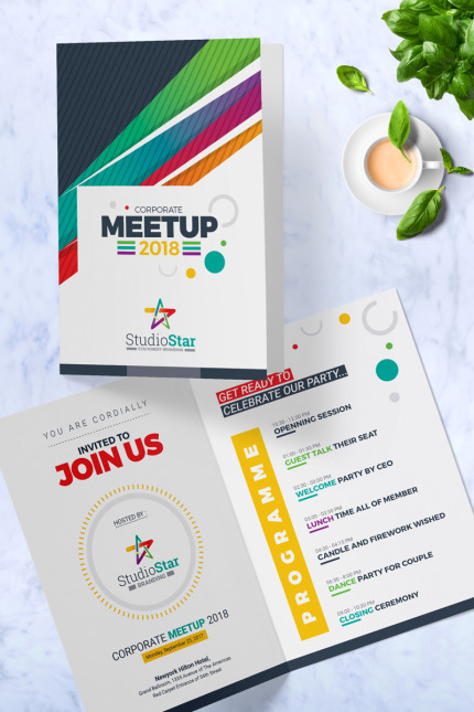 Kit Graphique #87276 Meetup 2018 Web Design - Logo template Preview