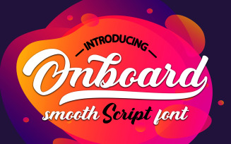 Onboard | Smooth Cursive Font
