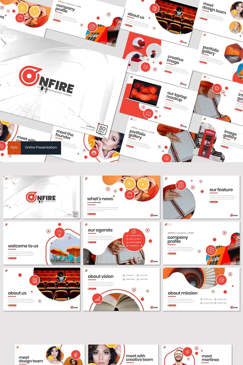 Onfire PowerPoint Template - screenshot