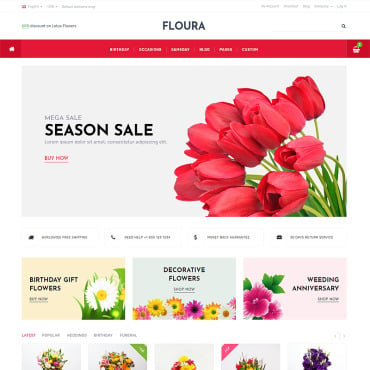 Gift Florists Website Templates 87332