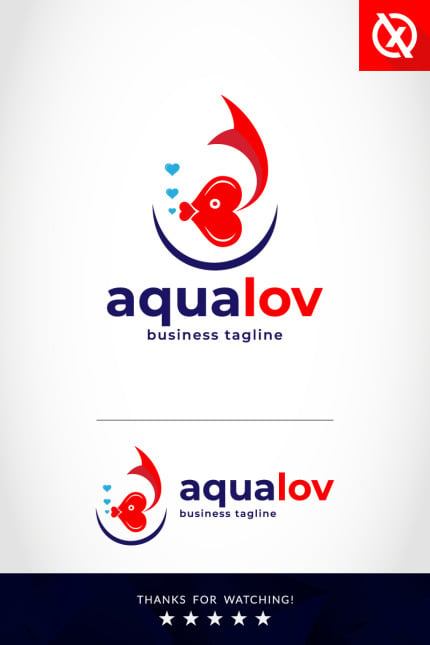 Template #87356 Aquatic Fish Webdesign Template - Logo template Preview