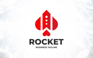 Fast Speed Rocket Love Logo Design