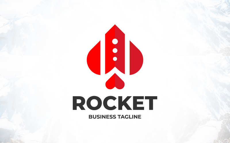 Fast Speed Rocket Love Logo wedding Logo Template