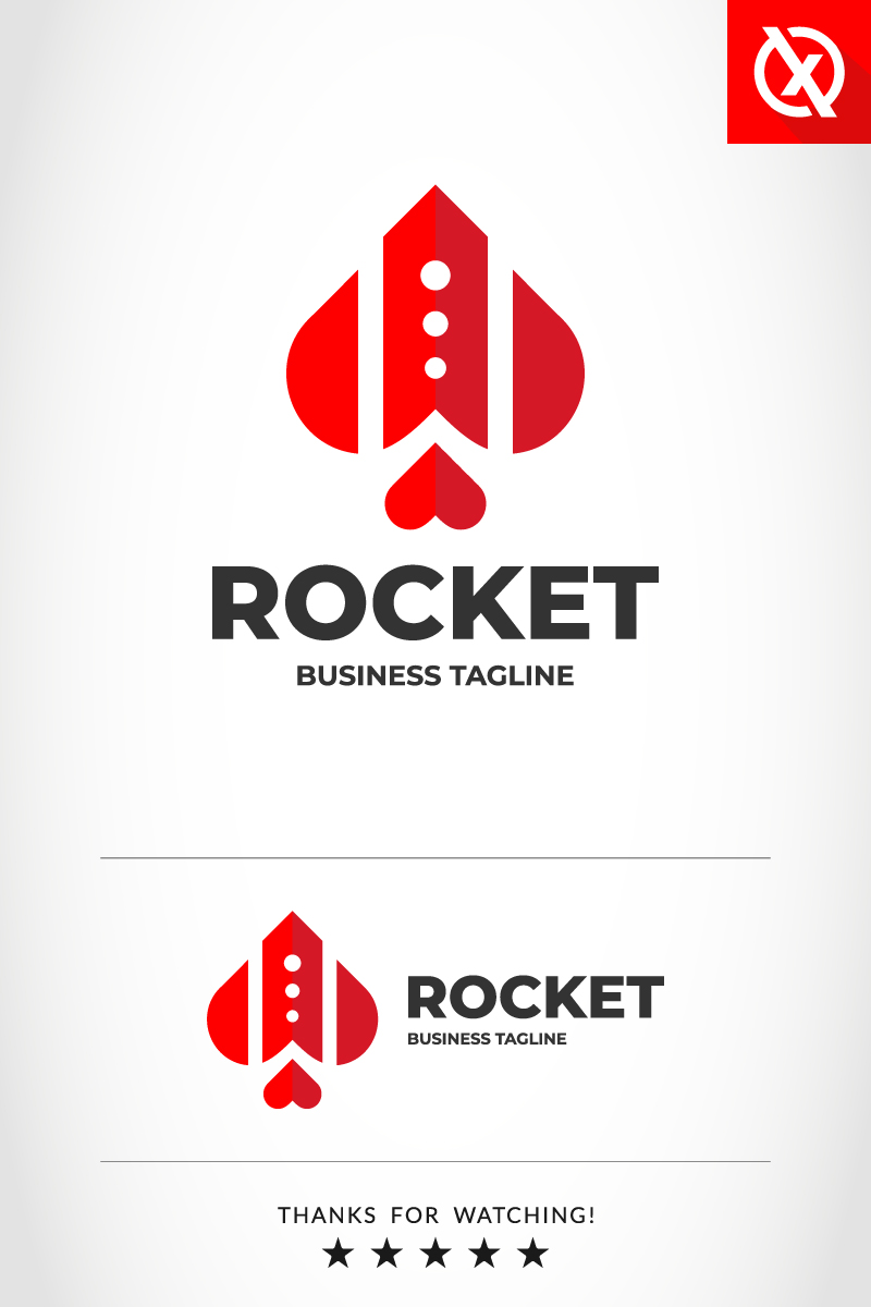 "Love Rocket" modèle logo Premium #87358 - screenshot