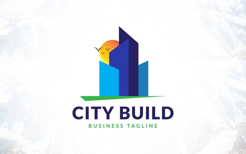Modern City Building Real Estate Logo Design Logo Template