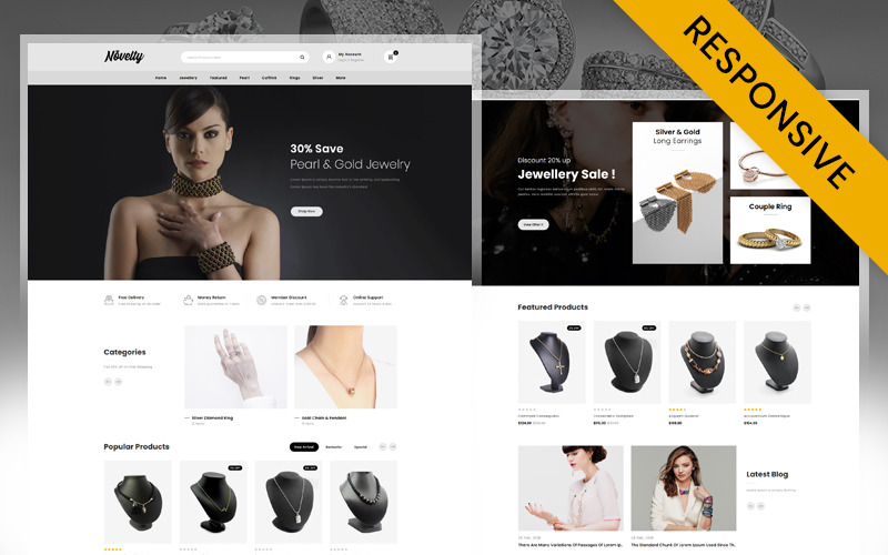 Novelty - Jewelry Store OpenCart Reponsive Template OpenCart Template