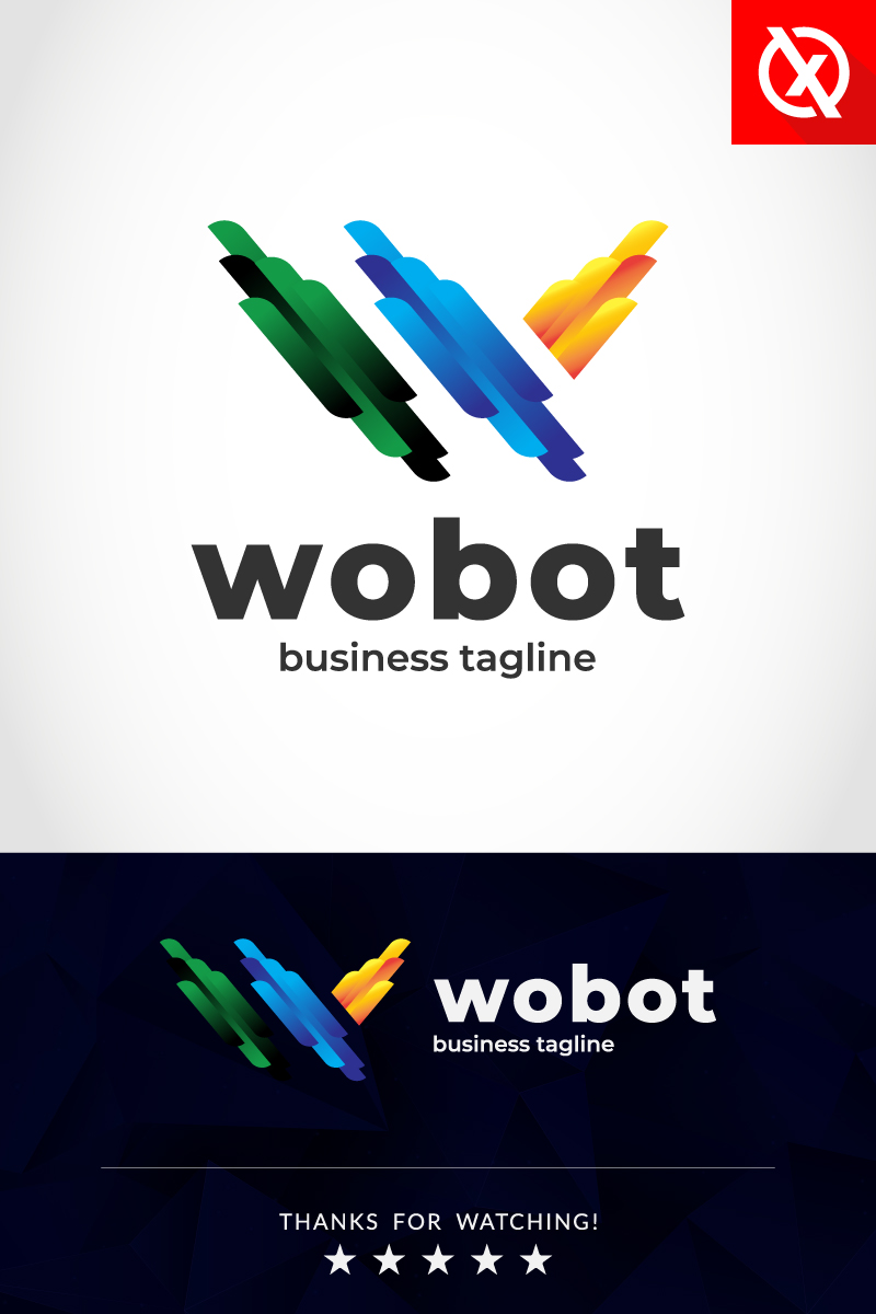 Robotic Letter W Website Template de Logotipo №87360 - captura de tela