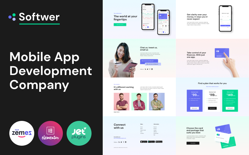 Softwer - Mobile App Development Company Website Template №87317