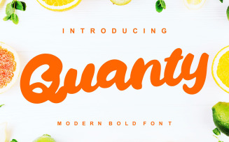 Quanty | Modern Script Bold Font