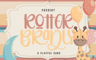 Rotter Bradly | A Playful Sans Font