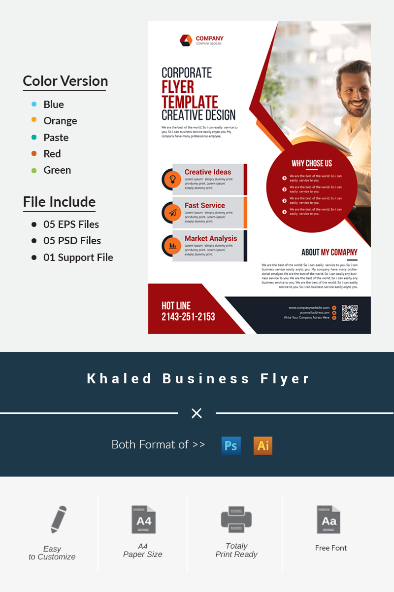 Khaled Business Flyer - Corporate Identity Template