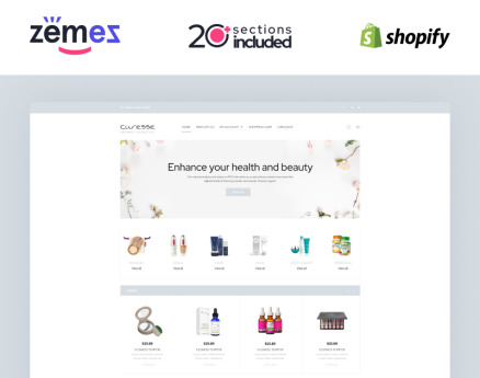 Curesse - Spa Cosmetics Store Shopify Theme