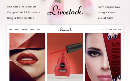 LiveStock Cosmetic Store Shopify Theme