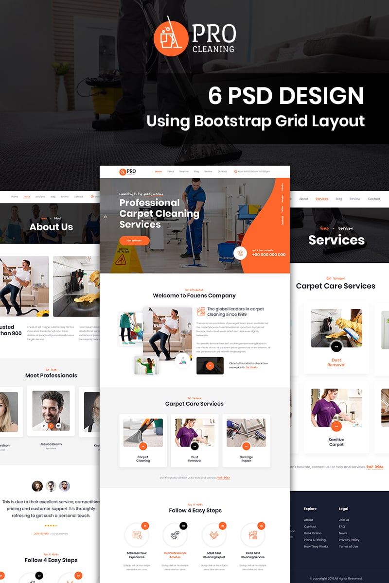 Pro Cleaning - Cleaning PSD Template - screenshot