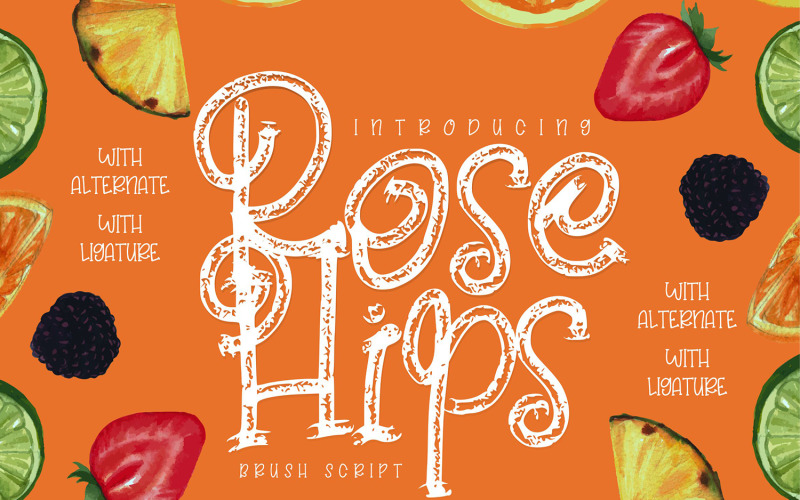 Rose Hips | Decorative Fruit Font