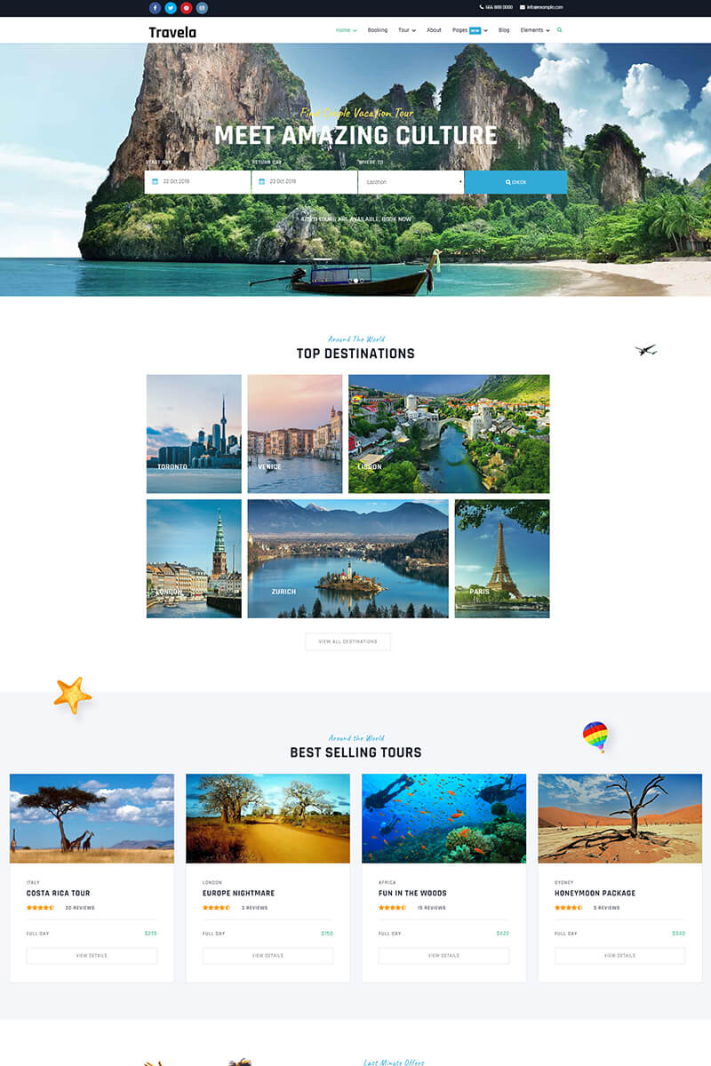 Travela - Travel and Tourism №87660 - скриншот