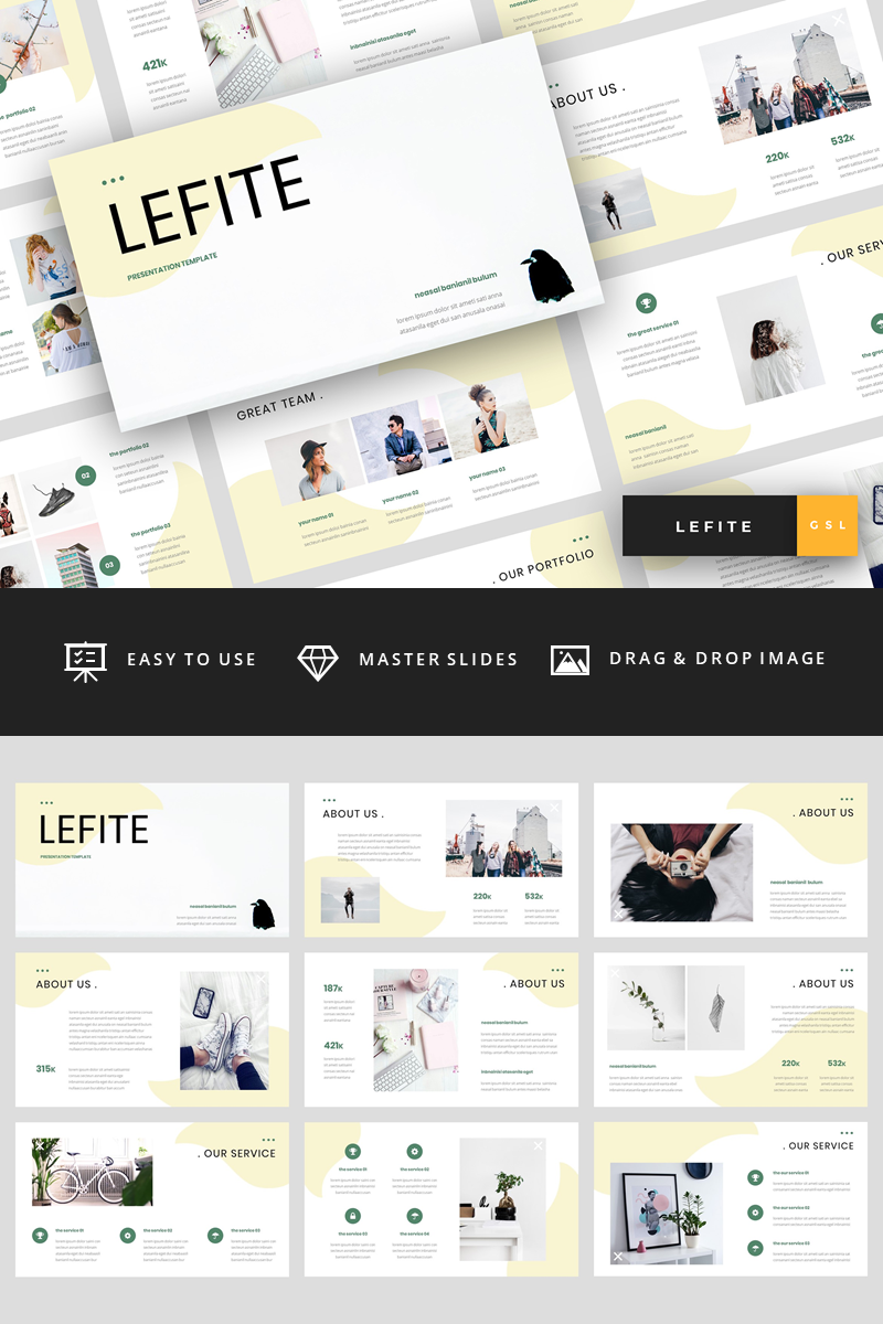 Lefite - Magazine & Creative Presentation Google Slides