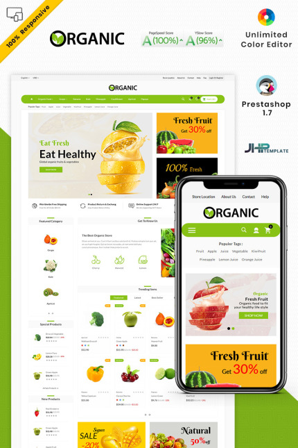 Template #87795 Grocery Food Webdesign Template - Logo template Preview