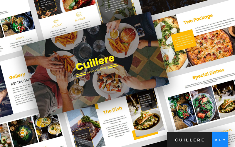 Cuillere - Restaurant Presentation - Keynote template Keynote Template