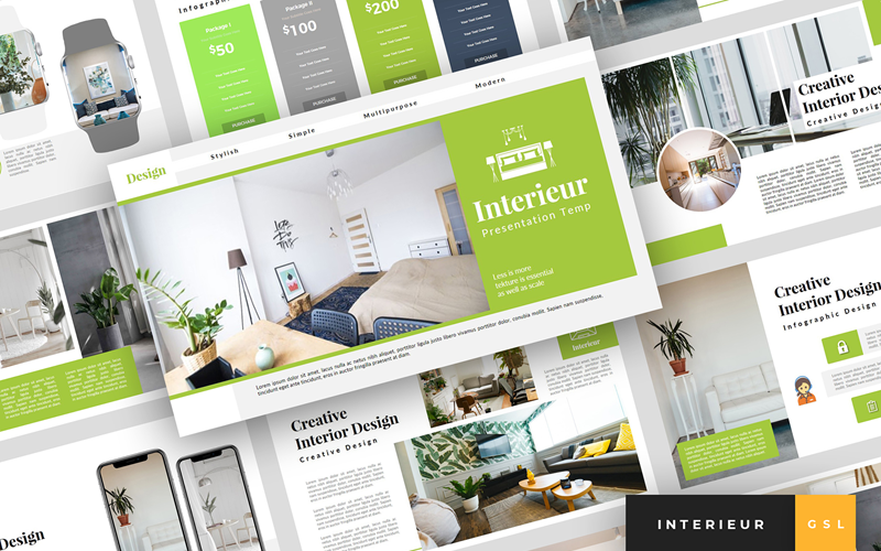 Interieur - Interior Design Presentation Google Slides