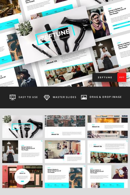 Template #87811 Hipster Barbershop Webdesign Template - Logo template Preview