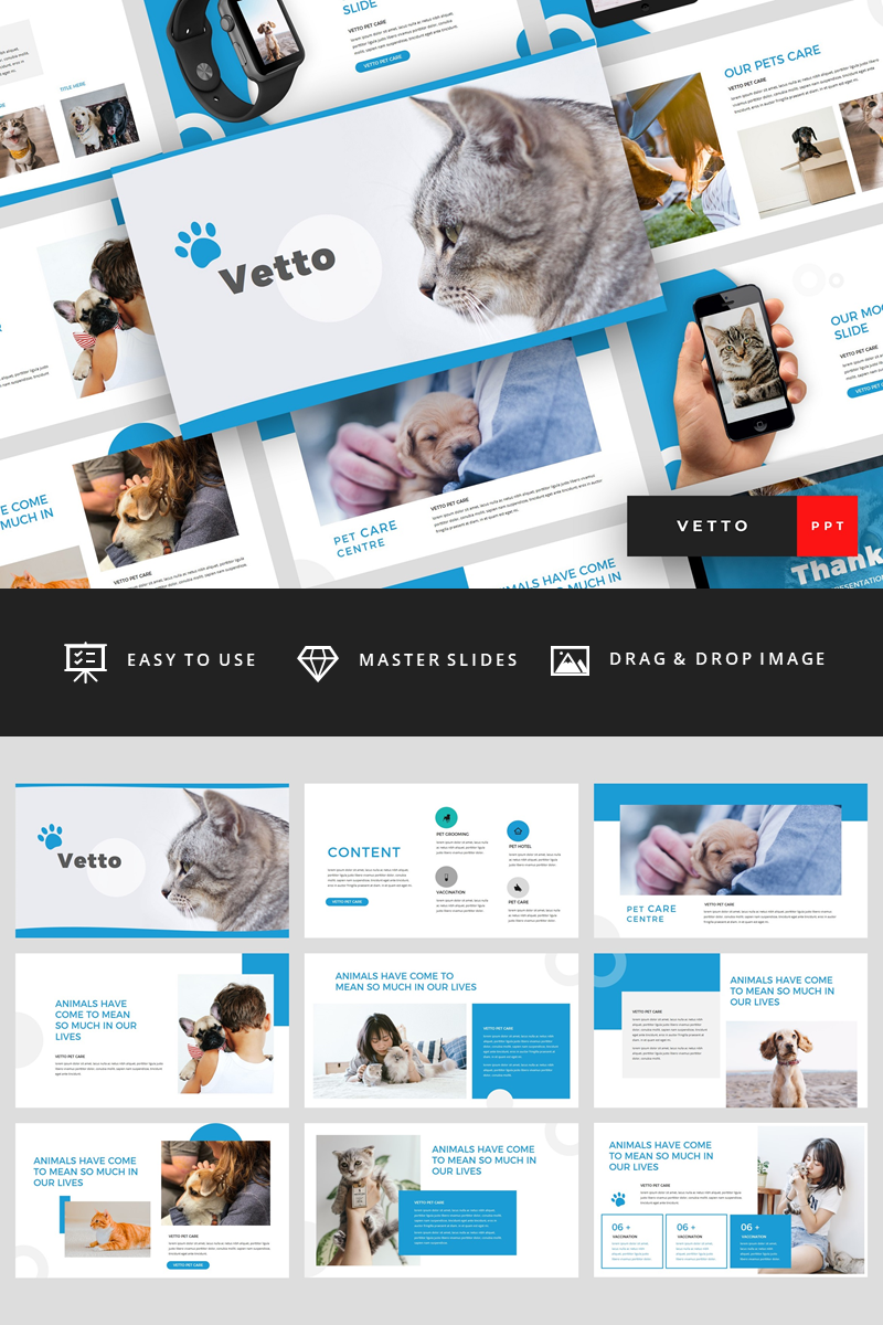 Vetto - Pet Care Presentation PowerPoint template