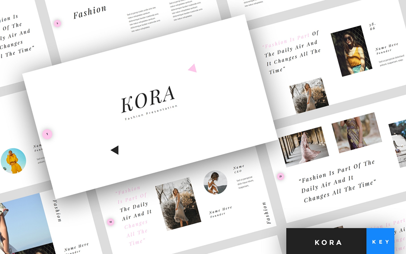 Kora - Fashion Presentation - Keynote template Keynote Template