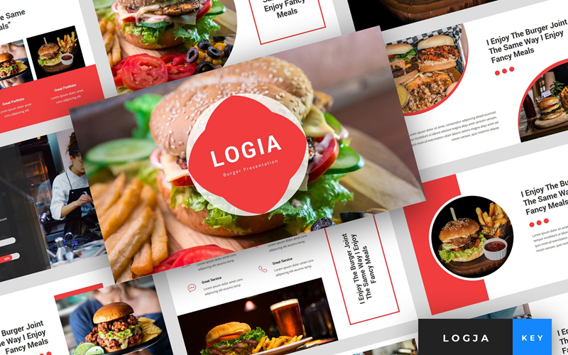 Logja - Burger Presentation - Keynote template Keynote Template