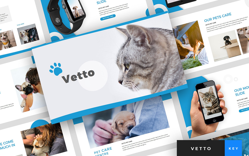 Vetto - Pet Care Presentation - Keynote template Keynote Template