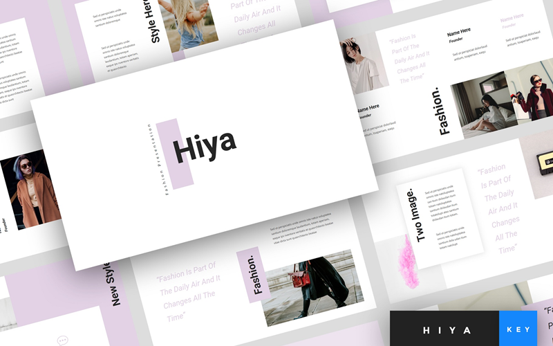 Hiya - Fashion Presentation - Keynote template Keynote Template