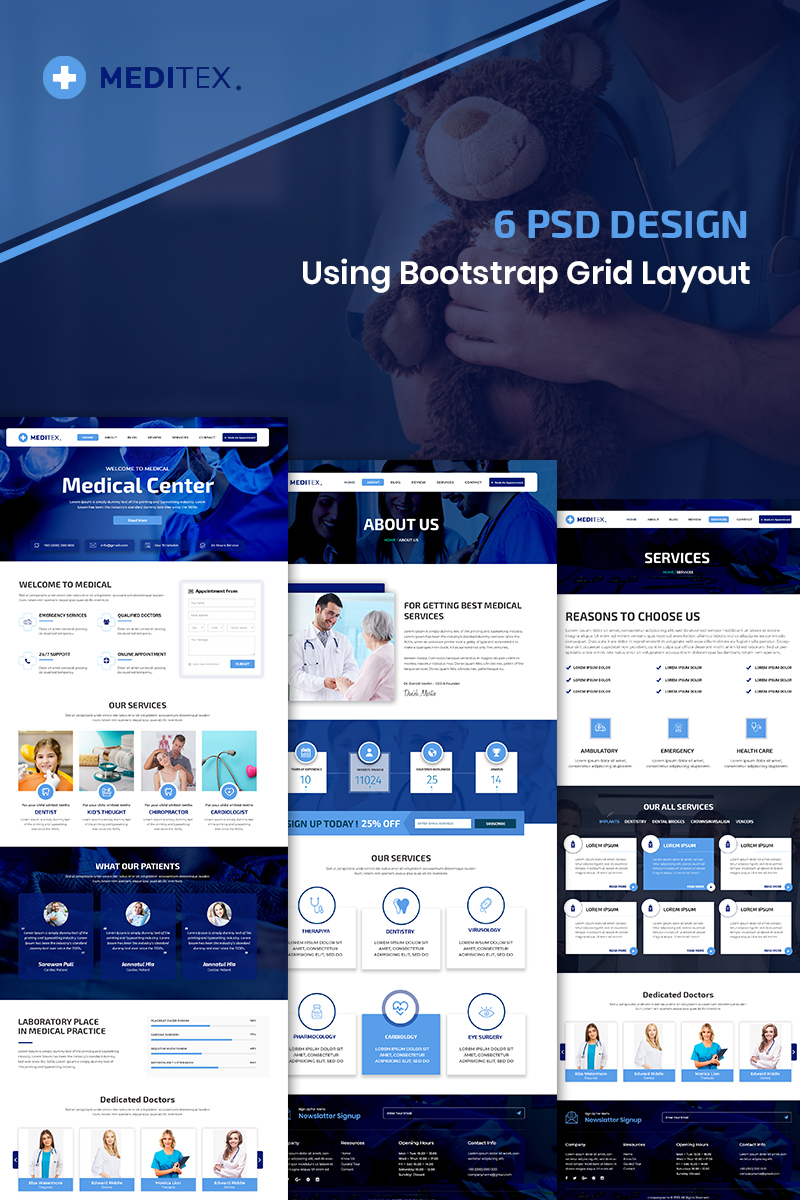 Meditex - Medical PSD Template - screenshot